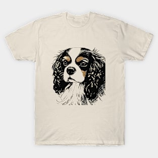 cavalier king charles spaniel drawing T-Shirt